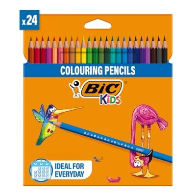 Image of BIC Kids Tropicolours Coloured Pencils, Assorted Colouring Back to School Supplies, Pencils for School, 24 Pack