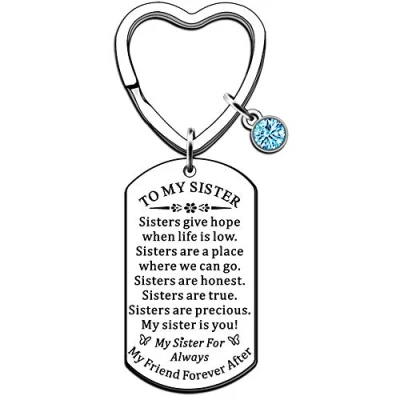 Image of JMIMO Sister Gifts Keyring Birthday from Brother