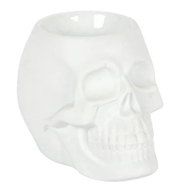 Image of Tech Island Wax Melt Burner, Ceramic Skull Shape Essential Oils and Melts Tea Light Diffuser, Scented Diffuser Perfect for Indoors to Fragrance the Home Witchcraft Decor Gift Halloween