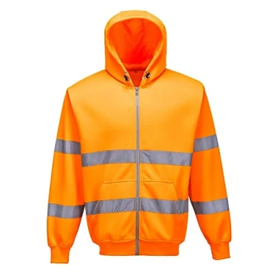 Image of Portwest Hi Vis Zip Front Hoodie Orange 4XL