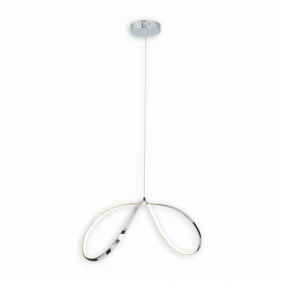 Image of Loop Line LED Infinity Pendant Ceiling Light Chrome 3000K