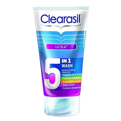 Image of Clearasil 5 in 1 Ultra Wash, 150 ml, Pack of 6