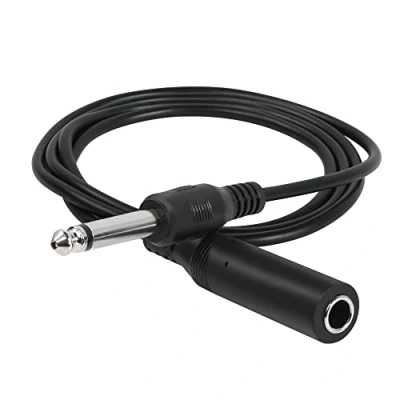 Image of RIIEYOCA 1/4&quot; to TS Cable, Nickel Plated 6.35mm Mono Male Female Audio Cable for Amplifier, Speaker,Guitar(1m/3.28ft)