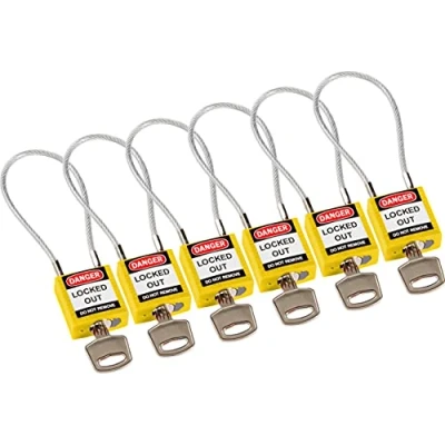 Image of Brady 195978 Padlock, Blue, 32mm x 16mm, Set of 6 Pieces