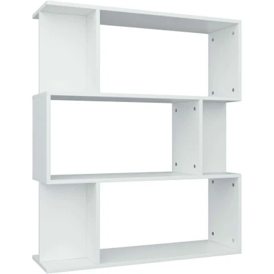 Image of vidaXL Book Cabinet/Room Divider White 80x24x96 cm Engineered Wood