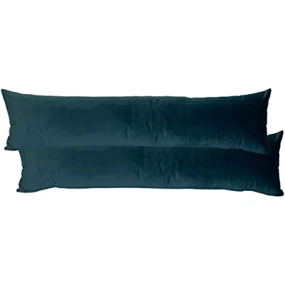 Image of Evans Lichfield Opulence Draught Excluder (Twin Pack), Polyester, Teal, 92 x 23cm