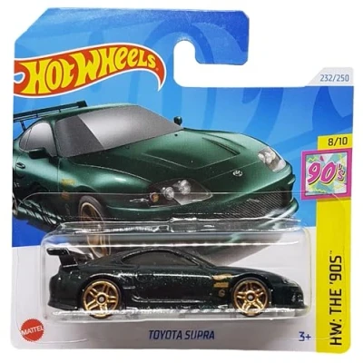 Image of Hot Wheels Toyota Supra HW: The 90&#039;s 8/10 (232/250) HTB09 Green 2024 + Protector Short Card Frikimonkey