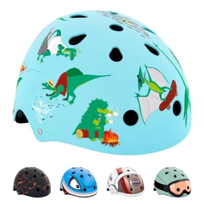 Image of Hornit Kids Bike Helmet Child Bike, Skateboard, Skating &amp; Scooter BMX Toddler Multi sport (Medium, Jurrasic)