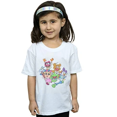 Image of Disney Girls The Muppets Muppet Babies Colour Group T Shirt White 5 6 Years