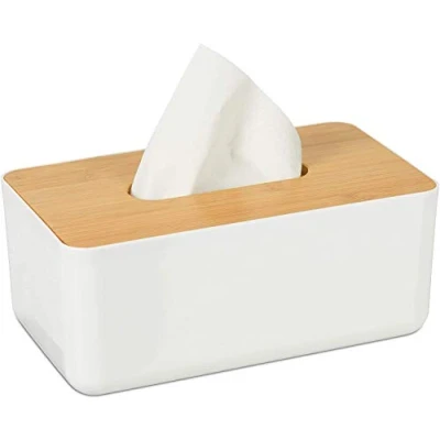 Image of WLoyalty Two Sets of tissue box Holders,Tissue Cover Wooden for Home Office,Car, Dining Tables Rectangular Oak Cap,Tissue rectangle holder