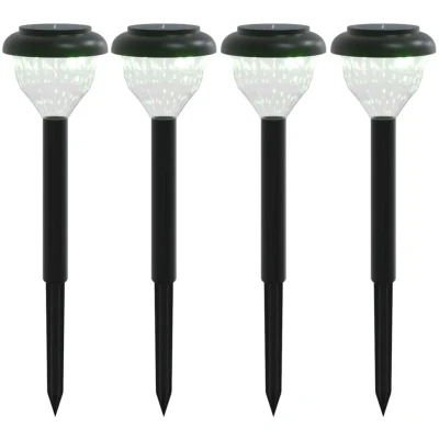 Image of vidaXL Solar Pathway Lights with Ground Spikes 4 pcs Warm White &amp; RGB