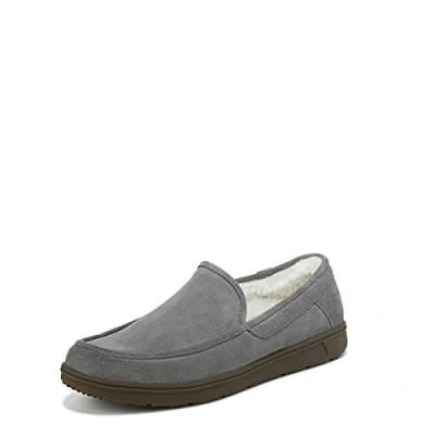 Image of Vionic Men&#039;s Gustavo Slipper, Charcoal Grey Suede, 9 UK