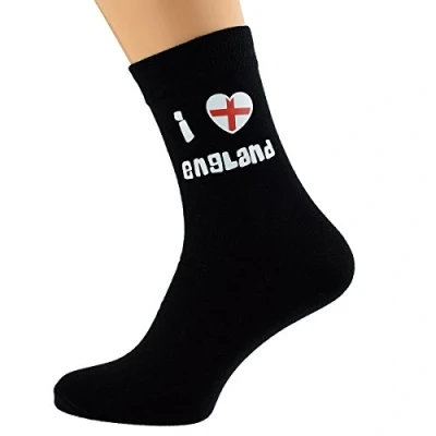 Image of GTR I Love England Design Socks. Adult size UK 6 12 Euro 39 46 (X6N067)