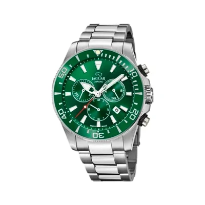 Image of JAGUAR J861/4 Executive Collection Watch 43.5 mm Green with Steel Strap for Men