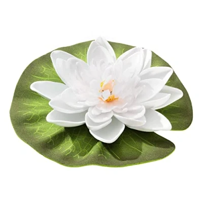 Image of Blagdon 3 Floating Lilies, Plastic Lily, 5 ½ Diameter, Pond/Aquarium Decorations, Mixed Colours