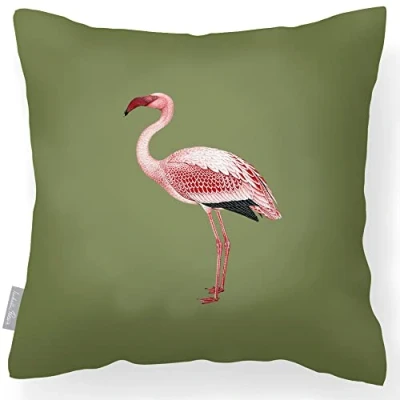 Image of Izabela Peters Outdoor Cushions Waterproof, 43 cm, Filled Cushion, Flamingo Sage, Garden Furniture Cushions, Seat Chair