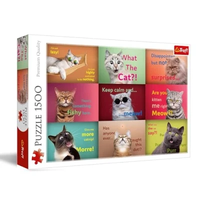 Image of Trefl 1500 el. Zabawne kocie portrety [PUZZLE]