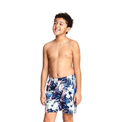 Image of Zoggs Boys Adventure 15&quot; Swim Short Pink/Multi Coloured, 25&quot;, 10 11 Years, Medium