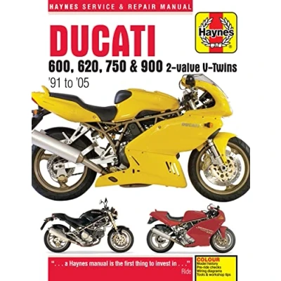 Image of Ducati 600,620,750, 900 2 valve V Twins (91 05) Haynes Repair Manual (Paperback)
