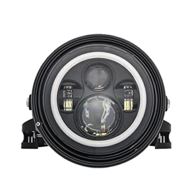 Image of SKUNTUGUANG 7&quot; 7 inch Headlights Housing Bucket with Headlight (White DRL Amber Signal Light) for Harley Motorcycle (Black)