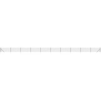 Image of vidaXL Wire Mesh Fence with Spike Anchors Anthracite 0.8x25 m