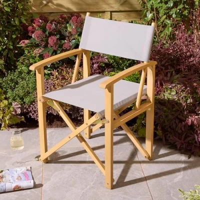 Image of Rowlinson Ascot Folding Directors Chair Slate Grey