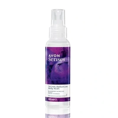 Image of Avon Senses Body Mist 100ml (Velvet Seduction Blueberry &amp; Orchid)
