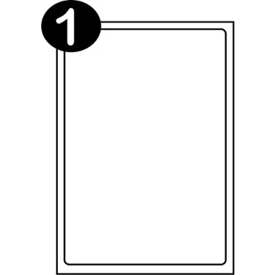 Image of SmithPackaging A4 Self Adhesive Address Labels, 1 Label Per Sheet, 100 Sheets,199.6 x 289.1mm
