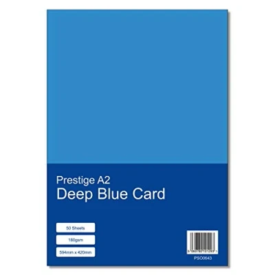 Image of Prestige A2 Deep Blue 180gsm Craft Card x 50 Sheets (594mm 420mm)
