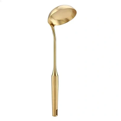 Image of Aramox Stainless Steel Ladle Spoon Kitchen Turner, Big Soup Useful Turner Cooking Tool Utensil Tool(Soup Gold)