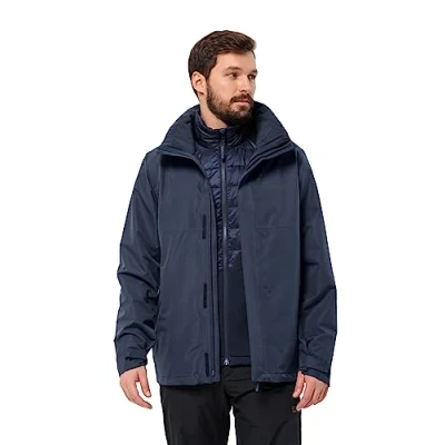 Image of Jack Wolfskin Men&#039;s Luntal 3 in 1 Jacket M, night blue, XXL