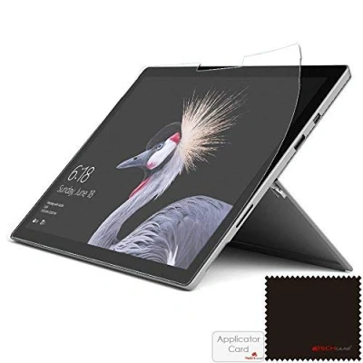 Image of TECHGEAR [Pack of 2] Screen Protectors for Microsoft Surface Pro (2017) Ultra Clear Protector Guard Covers With Cleaning Cloth &amp; Application Card (a.k.a 5)