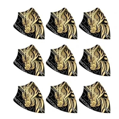 Image of RED Dragon Hardcore Jonny Clayton Gold Freestyle Dart Flights 3 Sets Per Pack (9 in total)