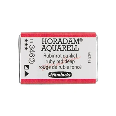 Image of Schmincke HORADAM® AQUARELL finest artists&#039; watercolour paints, 346 Ruby red deep, 14 043, 1/1 pan