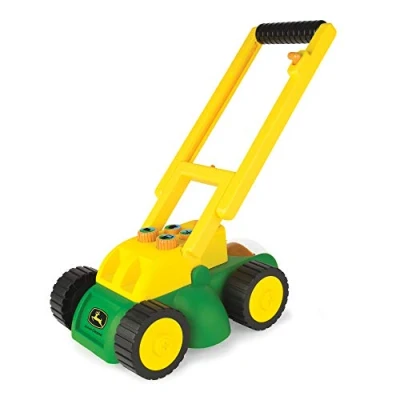 Image of John Deere 35060 Electronic Lawn Mower, Toy for Kids, Green, 14.75 x 6.3 8 inches