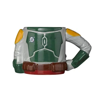 Image of Cableguys MMEBSW300086 Meta Merch Metamerch Star Wars, Boba Fett 360&#039; Body, Sculpted Mug, dolamite, 14 Ounces