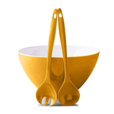 Image of Zeal G217MSET Salad Bowl and Server Set Mustard, Melamine