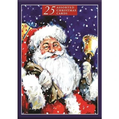 Image of Box of 25 Assorted Christmas Cards (PH XBV0012) Tree Bumper Various Sizes and Designs