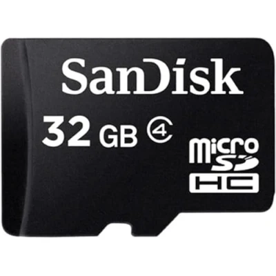 Image of SanDisk 00114758 32 GB Class 4 MicroSDHC Card with SD Adapter (Label May Change)