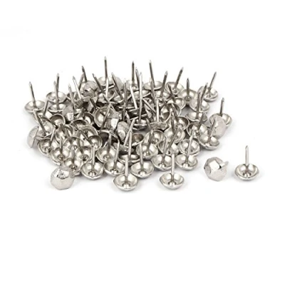 Image of sourcingmap 7/16&quot; Dia Stainless Steel Drawing Pin Upholstery Nail Thumb Tack Pushpin 80PCS