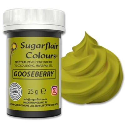 Image of Sugarflair Spectral Gooseberry Food Colouring Paste, Highly Concentrated for Buttercream, Sugar Royal Icing, Cake Mixes and More! Vibrant Colour Dye 25g