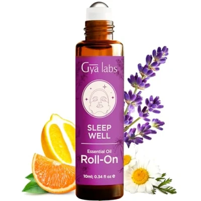 Image of Gya Labs Sleep Well Essential Oil Roll on 100% Pure and Natural Aromatherapy for Good Night Blend with Calming Oils Like Chamomile &amp; Lavender Better Rest (10ml)