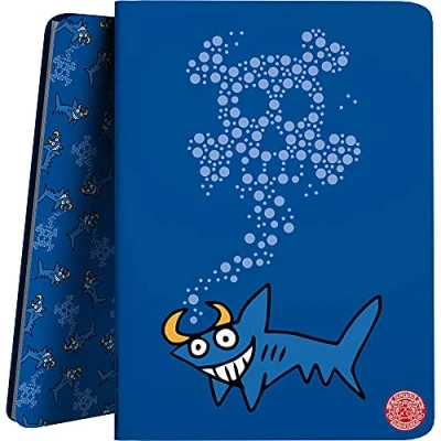 Image of Grafoplás 1332433 Folders with 30 Pockets, A4, Transparent, Polypropylene Covers, Katuki Saguyaki Collection, Shark Model