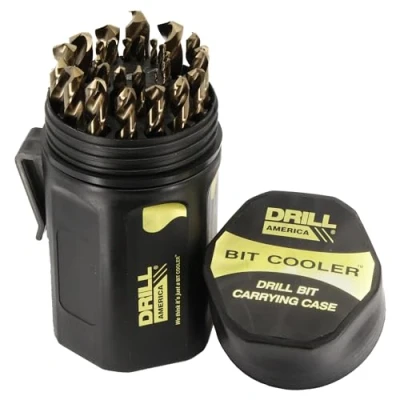 Image of Drill America DWD29J CO PC 29 Piece M35 Cobalt Bit Set in Round Case (1/16&quot; 1/2&quot; X 64ths), DWDCO Series
