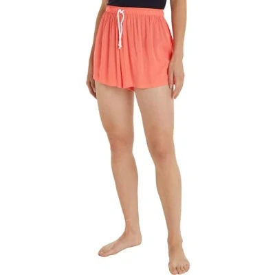 Image of Tommy Hilfiger Women&#039;s Beach Short Uw0uw05332 Bottom, Pink (Summer Peach), L