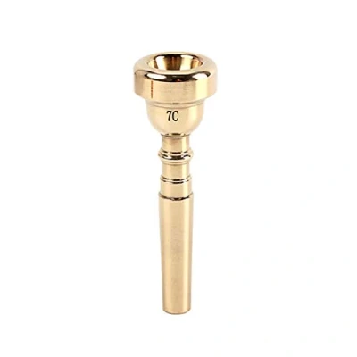 Image of Alnicov Trumpet Mouthpiece 7C Instruments Made of Brass Gold Plate Compatible for Beginners and Professional Players