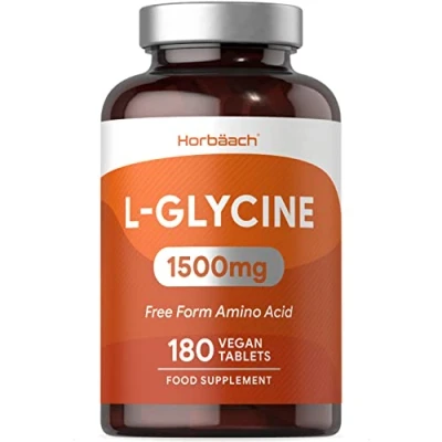 Image of L Glycine Supplement 1500mg 180 Vegan Tablets Amino Acid Nutritional Supplements by Horbaach