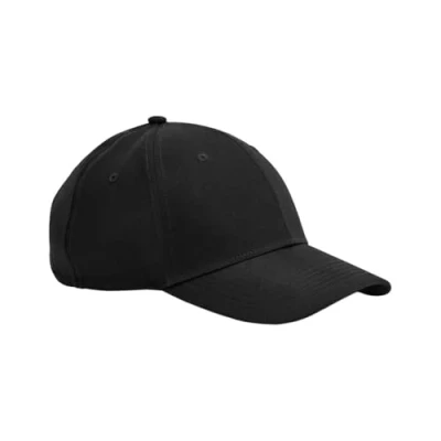 Image of Beechfield Black All Round Performance Cap Baseball Cap, Sun Hat, Sports Mens Women&#039;s Hat 100% Recycled Polyester Unisex