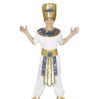 Image of My Illusions Boys Egyptian Pharaoh School Dress Up World Book Day Kids Fancy Childs Costume Outfit (Large 10 12 Years)