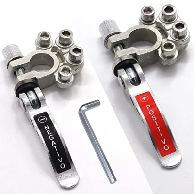 Image of 2PCS Battery Terminal Connectors, 4 way Positive Negative Clamp car Terminals Connector, Leisure for Cars, Trucks, Ships